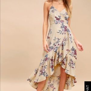 Lulus Cream Floral dress